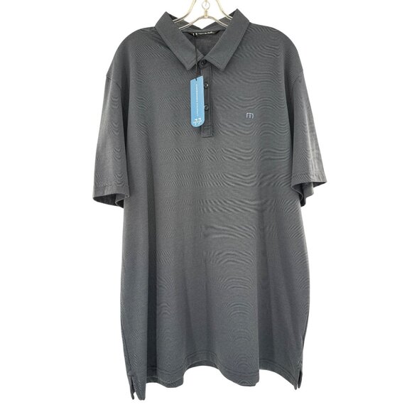 Travis Mathew Mens Short Sleeve Polo 77 Prestige The Zinna Performance 2XL Gray - Picture 1 of 10